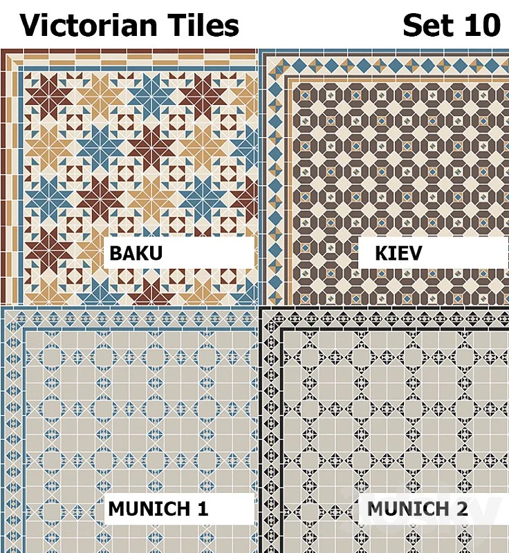 Topcer Victorian Tiles Set 10